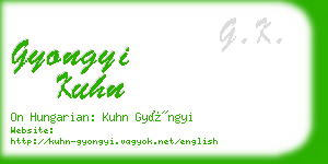 gyongyi kuhn business card